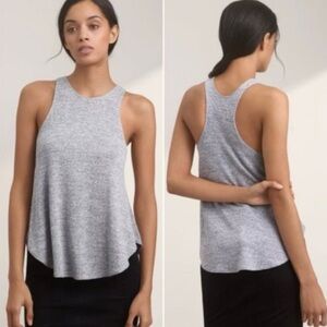 Aritzia Wilfred Free Burnette Gray White Marl Tank Top M